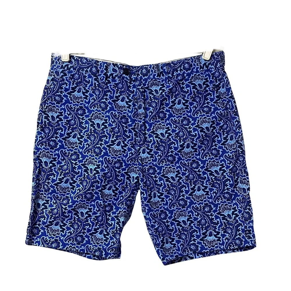 Banana Republic Milly Men’s blue paisley print summer vacation shorts size 34